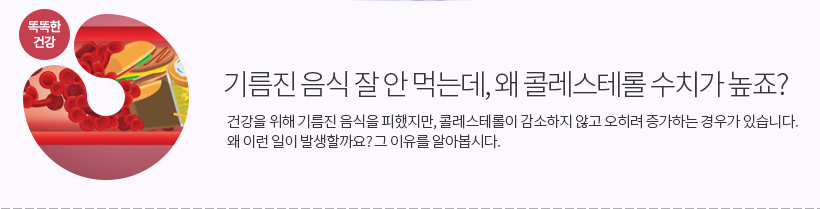 [똑똑한 건강] 기름진 음식 잘 안 먹는데, 왜 콜레스테롤 수치가 높죠?