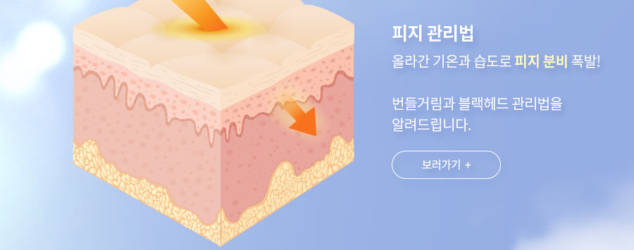 [피지 관리법]올라간 기온과 습도로 피지 분비 폭발!번들거림과 블랙헤드 관리법을 알려드립니다. 